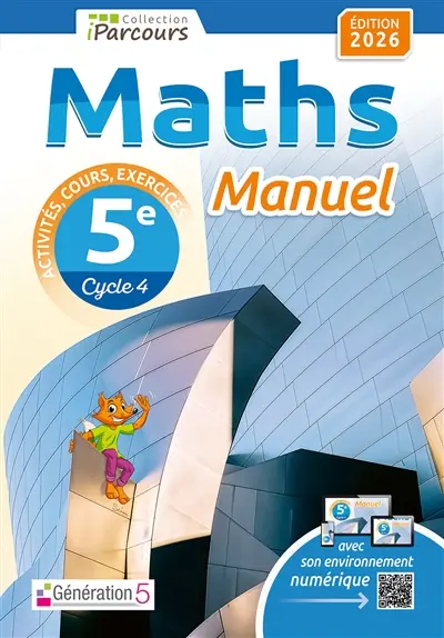 Manuel iParcours maths 5e (édition 2026)