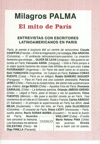 El mito de Paris : entrevistas con escritores latinoamericanos en Paris