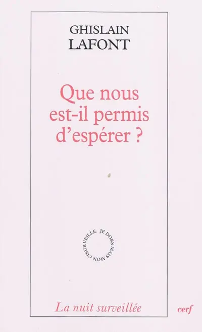 Que nous est-il permis d'espérer ?