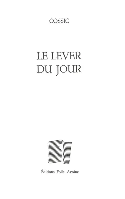Le lever du jour
