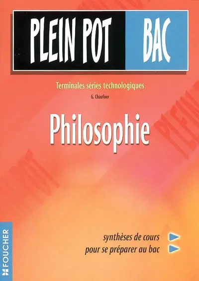 Philosophie terminales séries technologiques