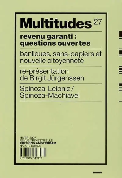 Multitudes, n° 27. Revenu garanti : questions ouvertes