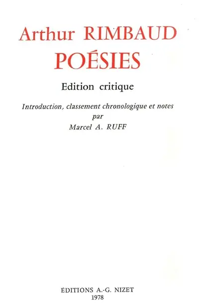 Poésies