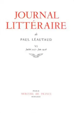 Journal littéraire. Vol. 6. 1927-1928