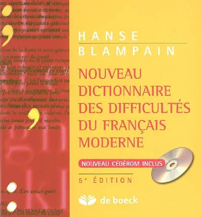 Nouveau dictionnaire des difficultés du français moderne
