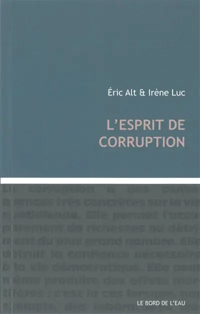 L'esprit de corruption