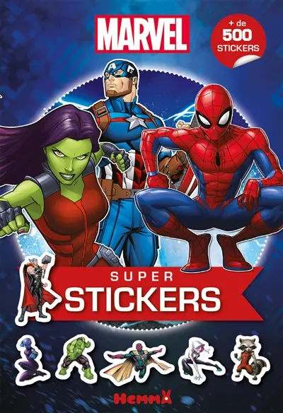 Marvel : super stickers : Gamorra, Captain America, Spider-Man