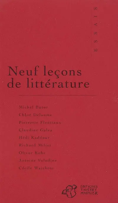 Neuf leçons de littérature