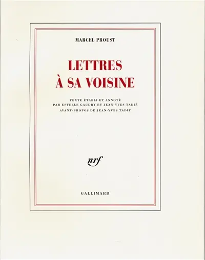 Lettres à sa voisine