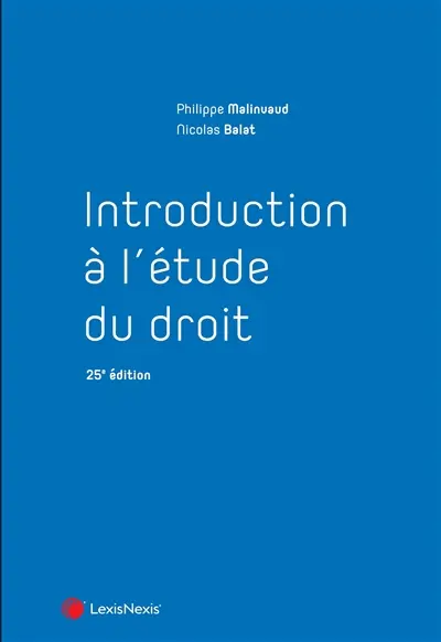 Introduction à l'étude du droit