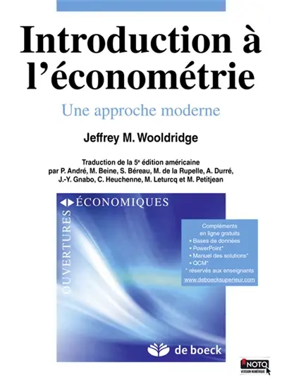 Introduction à l'économétrie : une approche moderne
