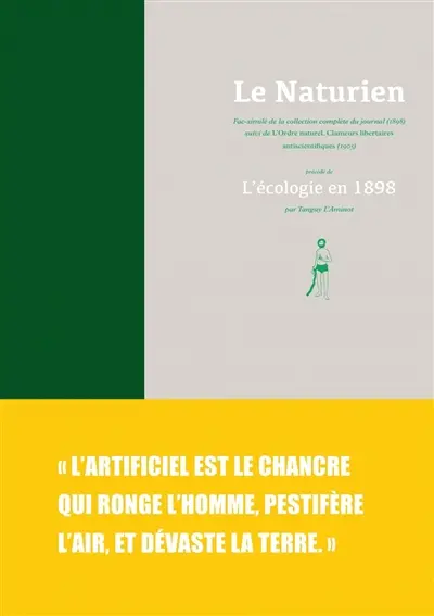 Le Naturien. L'écologie en 1898