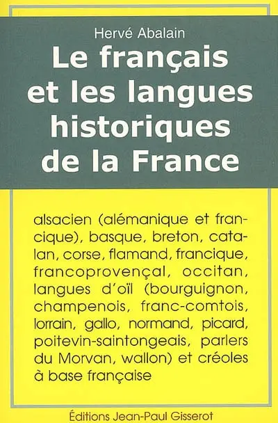 Le français et les langues historiques de la France