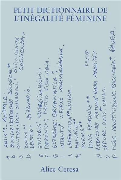 Petit dictionnaire de l'inégalité féminine