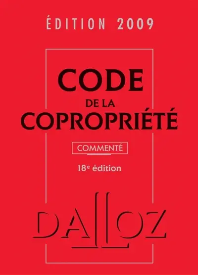 Code de la copropriété 2009 commenté