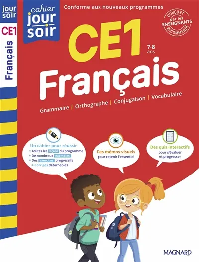Français CE1, 7-8 ans : grammaire, orthographe, conjugaison, vocabulaire