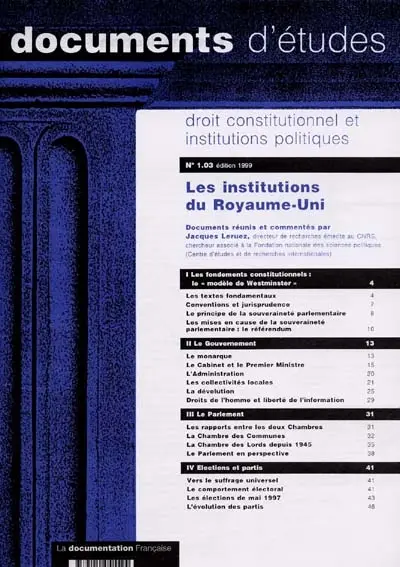 Les institutions du Royaume-Uni