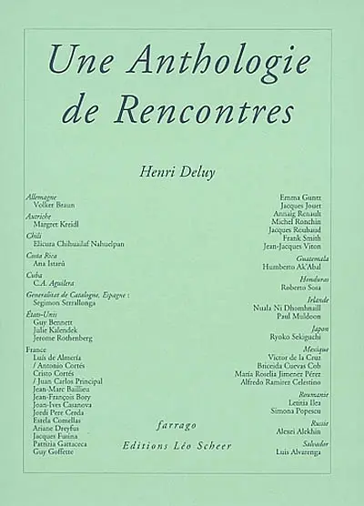 Une anthologie de rencontres