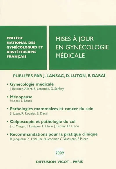 Mise à jour en gynécologie médicale