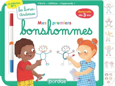 Mes premiers bonshommes : j'écris, j'efface, j'apprends ! : dès 3 ans