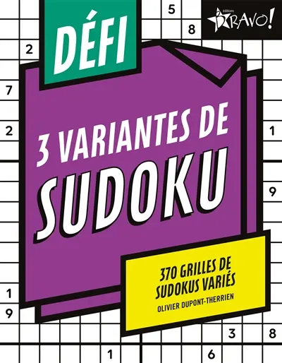 Défi : 3 variantes de sudoku : 370 grilles de sudokus variés