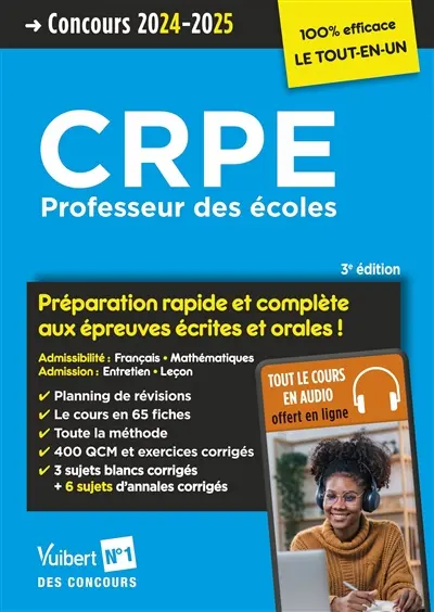 Concours professeur des écoles : préparation rapide et complète aux épreuves écrite et orales ! : concours 2024-2025