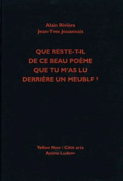 Que reste-t-il de ce beau poème que tu m'as lu derrière un meuble ? : la collection Marboeuf