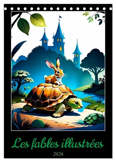 Les fables illustrées (Calendrier de bureau 2026 DIN A5 horizontal), CALVENDO calendrier mensuel : N'attendez plus pour plonger dans l'univers magique des fables.