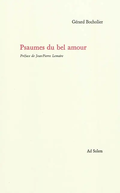 Psaumes du bel amour
