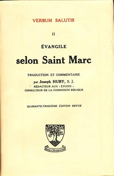 Evangile selon saint Marc