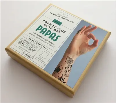 Kit pour le plus beau des papas : + de 20 tatoos éphémères pour marquer mon amour éternel