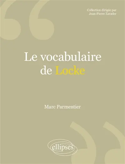 Le vocabulaire de Locke