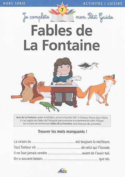 Fables de La Fontaine : trouver les mots manquants !