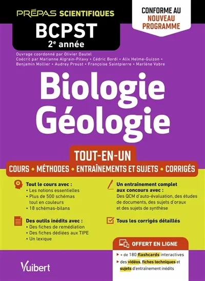 Biologie géologie, prépas scientifiques BCPST 2e année : tout-en-un : conforme au programme