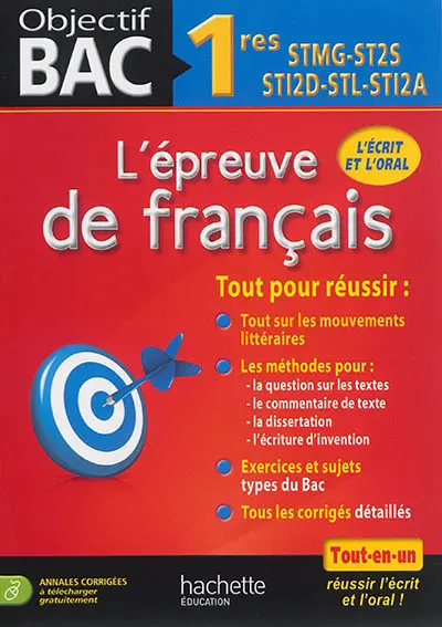 L'épreuve de français, 1res STMG, ST2S, STI2D, STL, STI2A