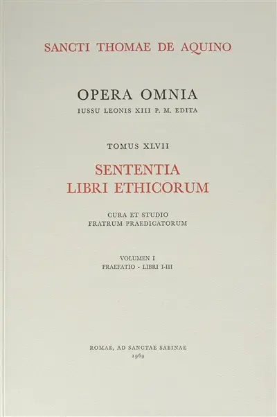 Sententia libri ethicorum. Vol. 1