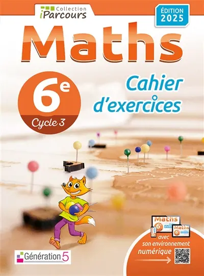 Cahier d'exercices iParcours maths 6e (édition 2025)