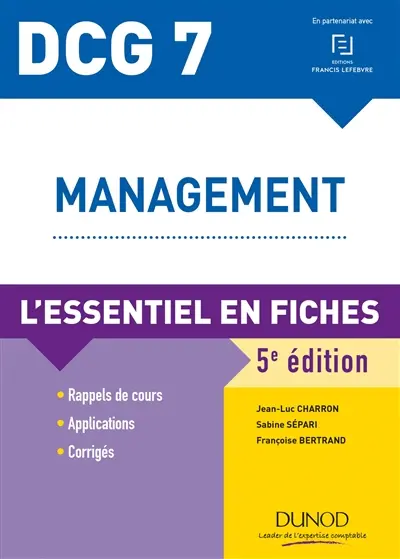Management, DCG 7 : l'essentiel en fiches