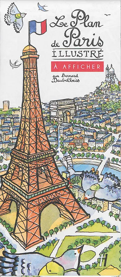 Le plan de Paris illustré : à afficher