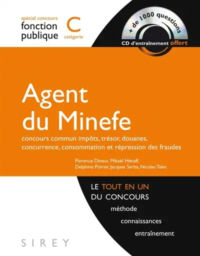 Agents du Minefe, catégorie C : concours commun impôts, trésor, douanes, concurrence, consommation et répression des fraudes