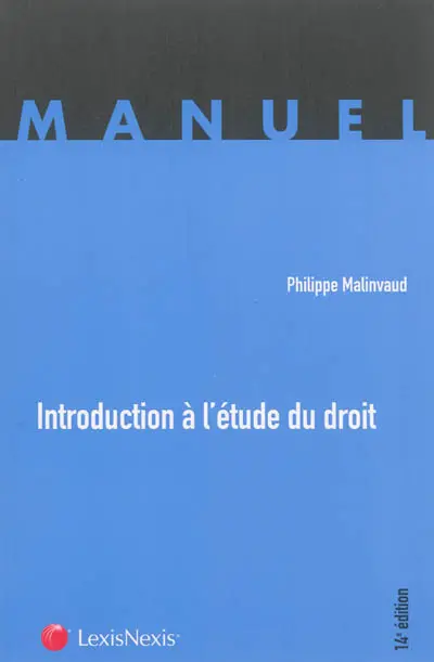Introduction à l'étude du droit