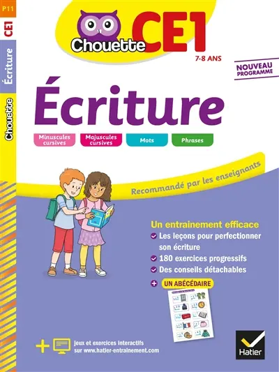 Ecriture CE1, 7-8 ans : nouveau programme