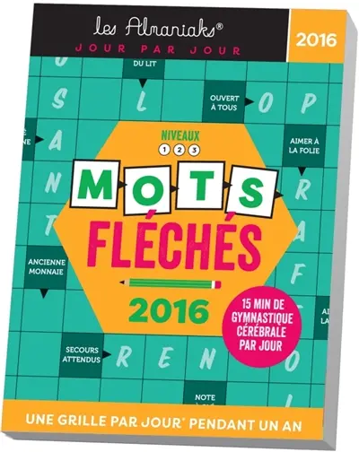 Mots fléchés 2016 : une grille par jour pendant un an