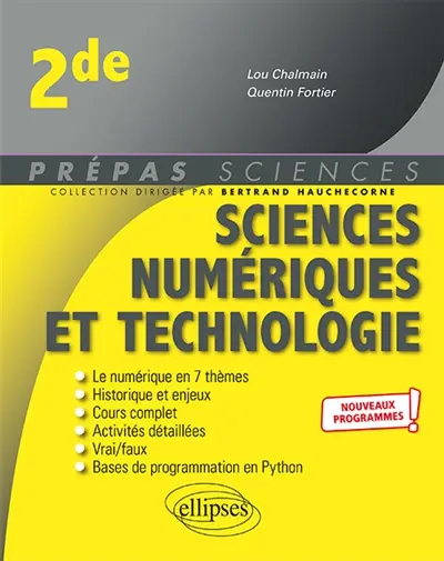 Sciences numériques et technologie 2de : nouveaux programmes