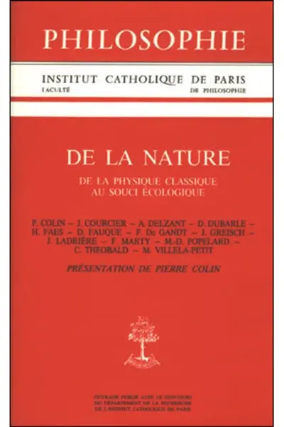 De la nature : de la physique classique au souci écologique