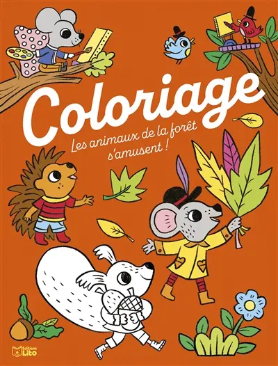 Les animaux de la forêt s'amusent ! : coloriage