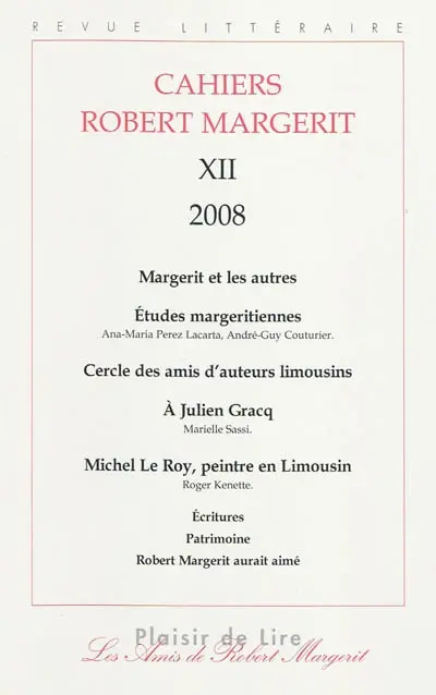 Cahiers Robert Margerit, n° 12