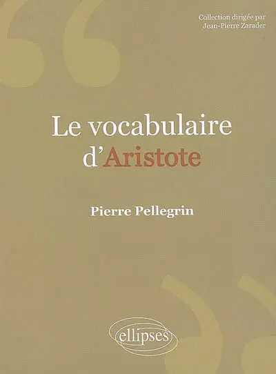 Le vocabulaire d'Aristote