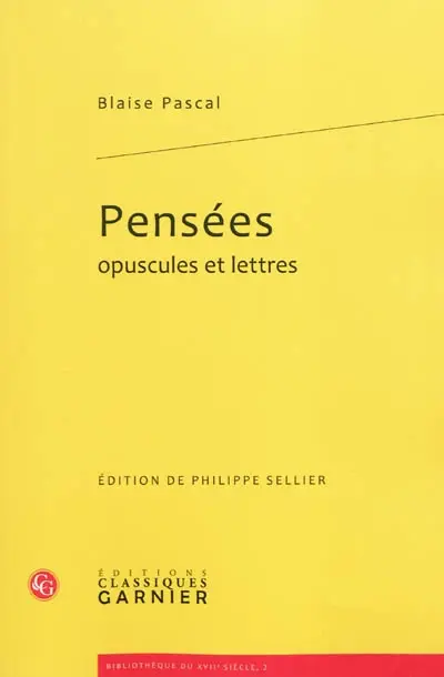 Pensées : opuscules et lettres