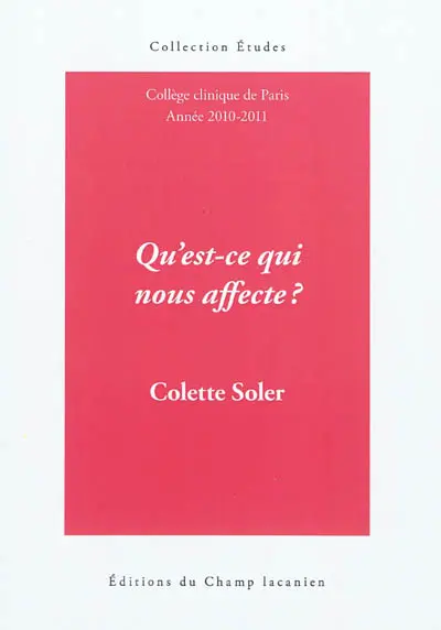 Qu'est-ce qui nous affecte ? : cours 2010-2011